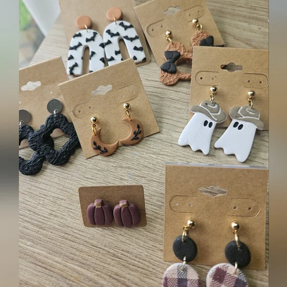 Fall Bundle Polymer Clay Earrings - Picture 1 of 16